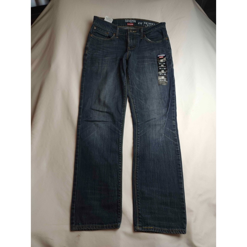 Denizen From Levi's 216 Skinny Fit Jeans Mens Size 30X30 Blue Denim Stretch